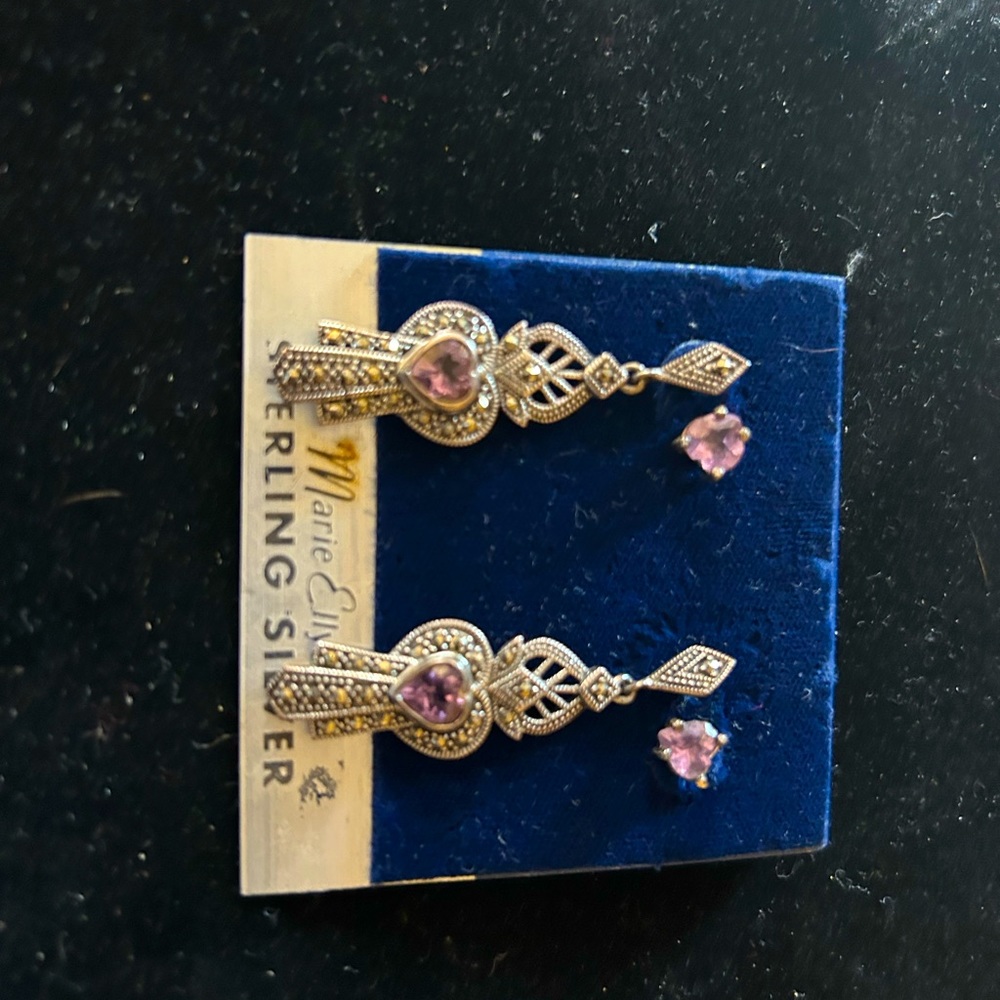 4 piece sterling silver & marcacite set